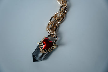 Poison Heart Crystal Pendant