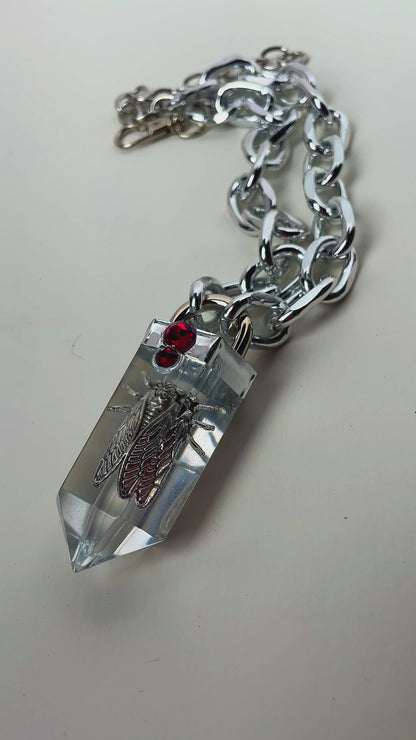 Brood XIX Cicada Crystal Pendant