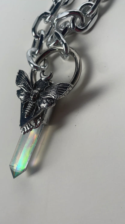 Moon Moth Crystal Pendant (Holographic)